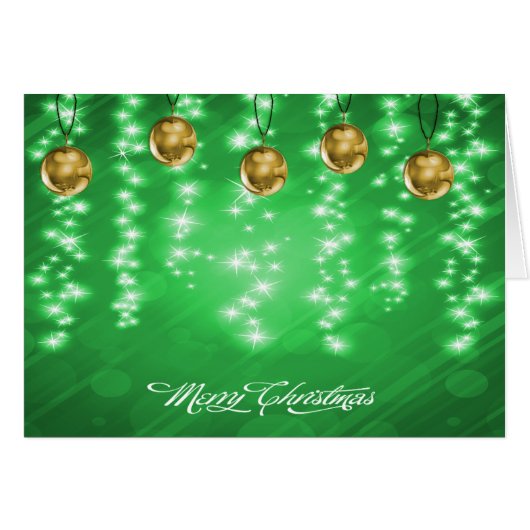 Gold Baubles en witte kerst (Voorkant Horizontaal)