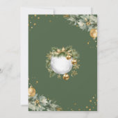 Gold Baubles Ornament Exchange kerstfeest Kaart (Achterkant)