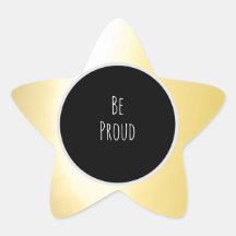 Gold "Be Proud"-Sticker