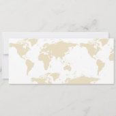 Gold Beach Boarding Pass bruiloft Save The Date (Achterkant)