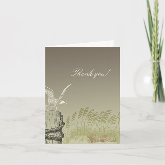 Gold Beach Dank u Bedankkaart (Voorkant)