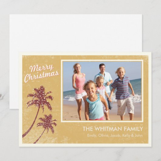 Gold Beach-kerstkaarten Feestdagenkaart (Voorkant / Achterkant)