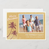 Gold  Beach-kerstkaarten Feestdagenkaart (Voorkant / Achterkant)