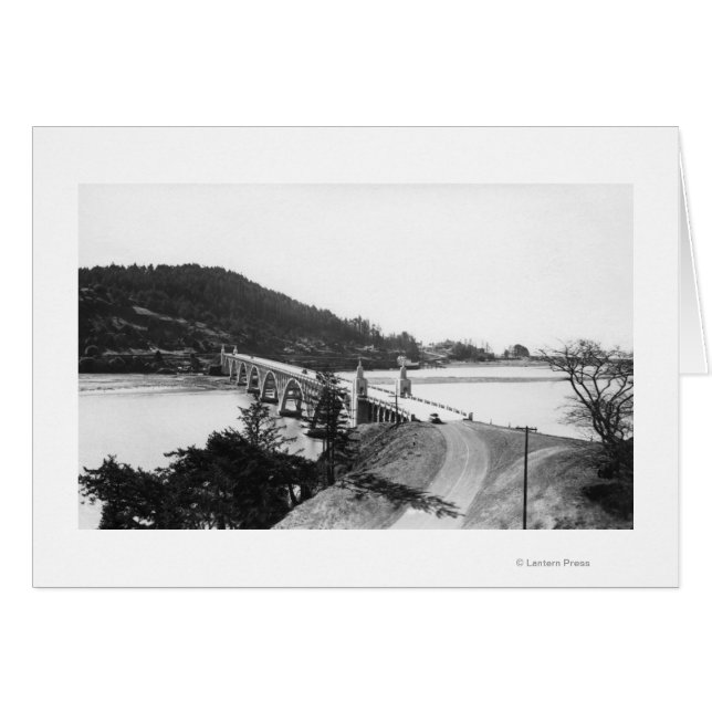 Gold Beach, Oregon Bridge over de rivier de Rogue (Voorkant Horizontaal)