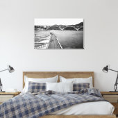 Gold Beach, Oregon Docks en Bridge over Rogue Canvas Afdruk (Insitu (Slaapkamer))