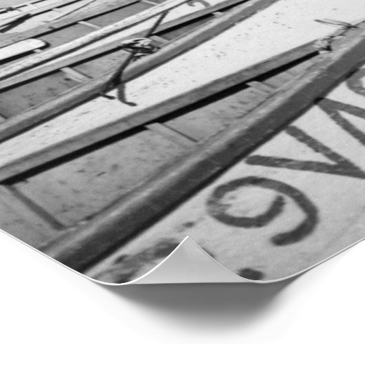 Gold Beach, Oregon Docks en Bridge over Rogue Poster (Hoek)