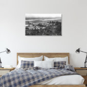 Gold Beach, Oregon Town Uitzicht en Sunset Inn Canvas Afdruk (Insitu (Slaapkamer))