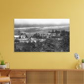 Gold Beach, Oregon Town Uitzicht en Sunset Inn Canvas Afdruk (Insitu (Woonkamer))