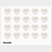 Gold Bead Heart Print Sticker (Vel)