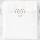 Gold Bead Heart Print Sticker (Tas)