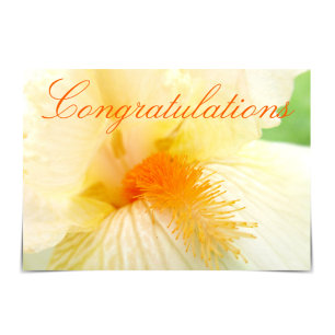 Gold Bearded Iris Wedding Gefeliciteerd Kaart