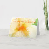 Gold Bearded Iris Wedding Gefeliciteerd Kaart (Voorkant)