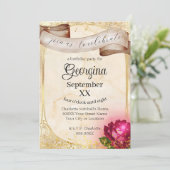 Gold Beauty en de Beast  Fairy Tale Kaart (Staand voorkant)