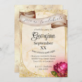 Gold Beauty en de Beast  Fairy Tale Kaart (Voorkant / Achterkant)