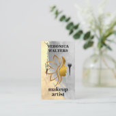 Gold Beauty Logo | Haren stylist tools Visitekaartje (Staand voorkant)