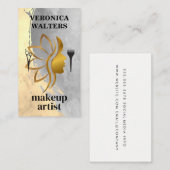 Gold Beauty Logo | Haren stylist tools Visitekaartje (Voorkant / Achterkant)