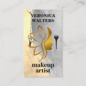 Gold Beauty Logo | Haren stylist tools Visitekaartje (Voorkant)
