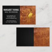 Gold Beauty Logo | leer Visitekaartje (Voorkant / Achterkant)