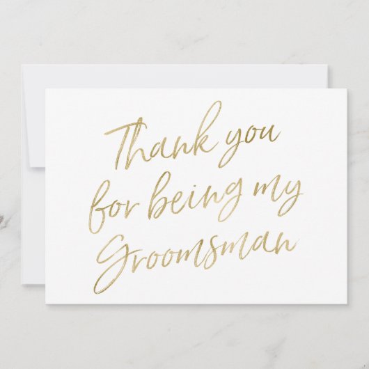 Gold "Bedankt dat je m'n huisvrouw bent" Bedankkaart (Voorkant)