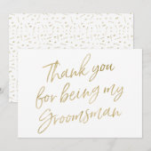 Gold "Bedankt dat je m'n huisvrouw bent" Bedankkaart (Voorkant / Achterkant)