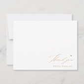 Gold bedankt je script gepersonaliseerde Stationer Notitiekaartje (Voorkant)