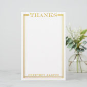 Gold "Bedankt" - Persoonlijke artikelen Briefpapier (Staand voorkant)