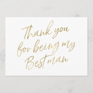 Gold "Bedankt voor je beste man" Bedankkaart