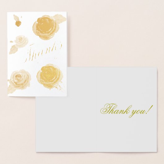 Gold Bedankt zo veel echte Folie Kaart (Display)