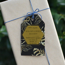  Gold Bee Apiary Gift Label Cadeaulabel