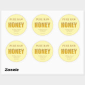 Gold Bee Honey Jar Label Honey Bee & Apiary (Vel)