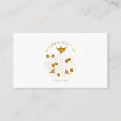 Gold Bee Honeycomb Logo Imker Honing Producten Visitekaartje (Voorkant)