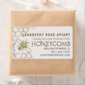 Gold Bee Honeycomb verzendformaat label (Insitu)