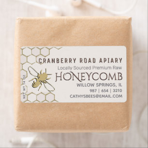 Gold Bee Honeycomb verzendformaat label