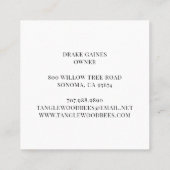 Gold Bee Honingraat Bijenhouder Apiary Visitekaart Vierkante Visitekaartje (Achterkant)