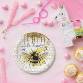 Gold Bee Kind Papieren Bordje (Feest)