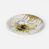 Gold Bee Kind Papieren Bordje (Gekanteld)