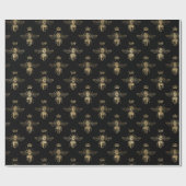 Gold  Bee Pattern-bedekking Cadeaupapier (Vlak)