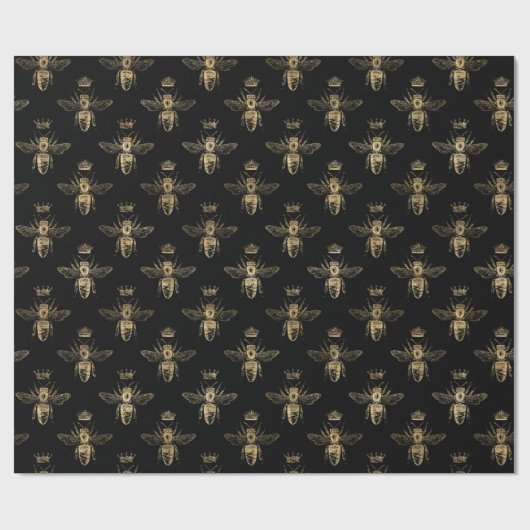  Gold  Bee Pattern-bedekking Cadeaupapier (Vlak)