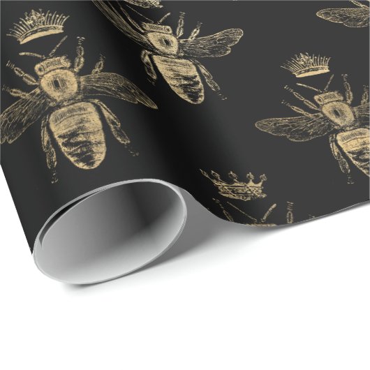  Gold  Bee Pattern-bedekking Cadeaupapier (Rol Hoek)
