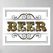  Gold BEER-gebarentafdruk Poster (Voorkant)