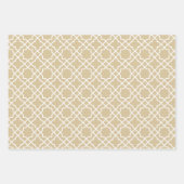 Gold Beige Arabesque Pattern Gift Wrapping Paper (Voorkant 2)