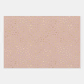 Gold Beige Bohemian Hearts Wrapping Paper Sheets (Voorkant 2)