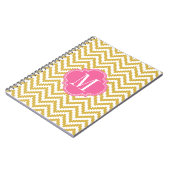 Gold Beige Chevron Aztec - Tribal op persoonlijke  Notitieboek (Linkerzijde)