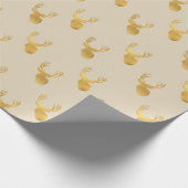 Gold Beige Deer Cadeaupapier (Hoek)