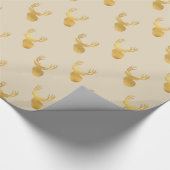 Gold Beige Deer Cadeaupapier (Hoek)