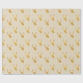 Gold Beige Deer Cadeaupapier (Vlak)
