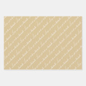 Gold Beige Eid Mubarak Bilingual Inpakpapier Vel (Voorkant 2)