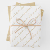 Gold Beige Eid Mubarak Bilingual Inpakpapier Vel (In situ)