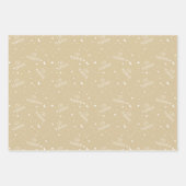 Gold Beige Kinder Eid Mubarak Inpakpapier Vel (Voorkant 2)