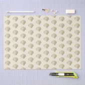 Gold Beige Marine Life Seashell Patroon Tissuepapier (Craft)